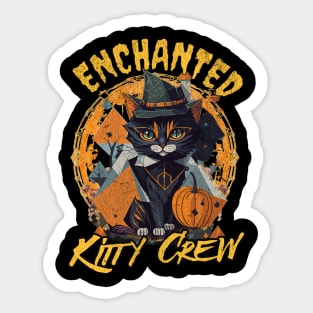 Enchanted Kitty Crew Halloween Black Cat Sticker